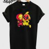 Baby Pikachu Pokemon and Deadpool T shirt