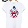 Fashion Marvel Print Captain America T shirt