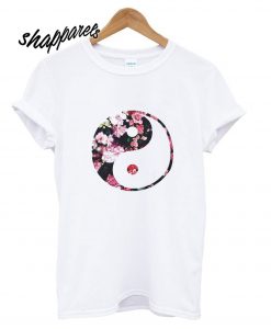 Flowers Yin Yang Art Unisex T shirt
