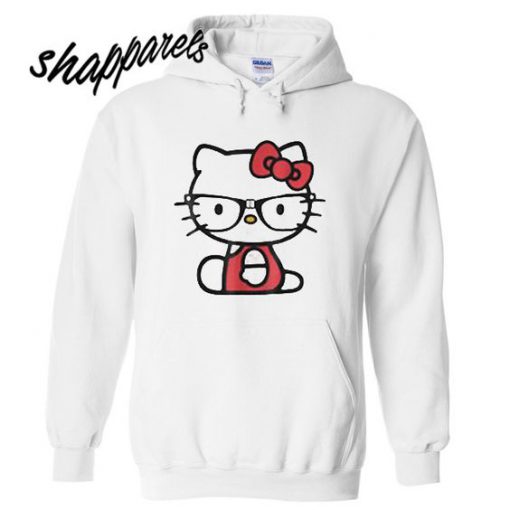 Hallo Kitty Nerd Glasses Hoodie - shapparels.com