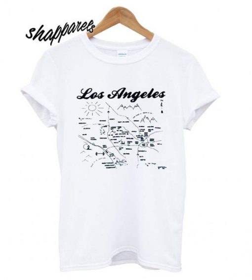 Los Angeles Map T Shirt