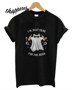 Cat Captain Morgan I’m just here for the Boos T shirt