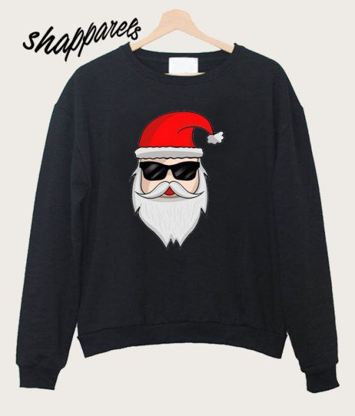 Cool Xmas Hipster Santa Claus Sweatshirt