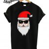 Cool Xmas Hipster Santa Claus T shirt