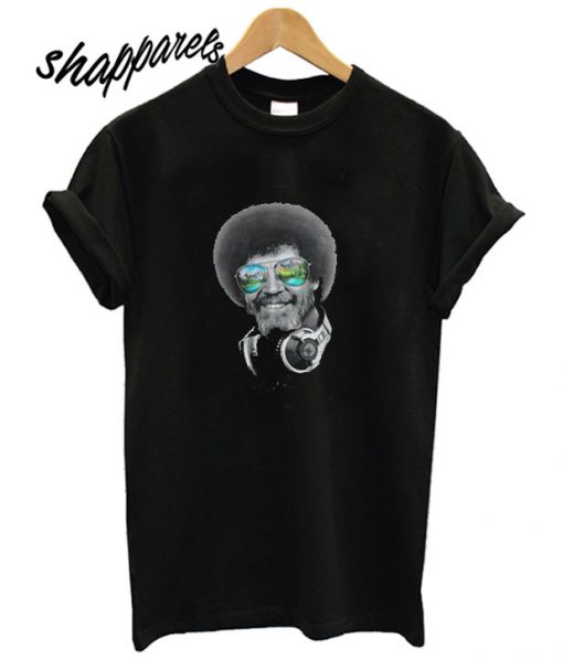 DJ Bob Ross Headphone T shirt