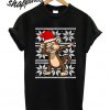 Dabbing Monkey Dab Santa Hat T shirt