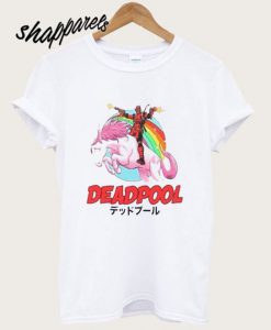 Deadpool Rides Unicorn T Shirt