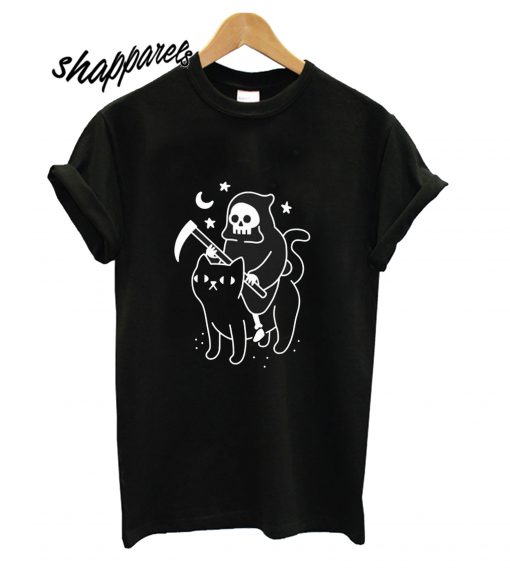Death Rides A Black Cat T shirt