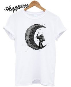 Digging The Moon Design T Shirt