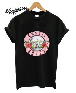 Guns N Roses Logo Pink T shirt