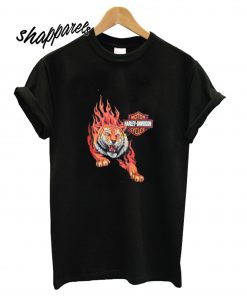 Harley Davidson Fire Tiger T shirt