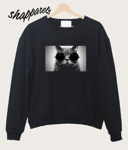 Hipster Cat Sweatshirt