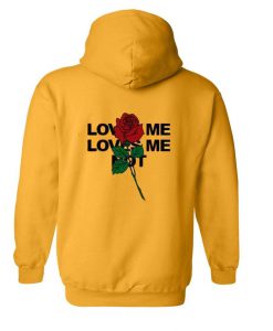 Loves Me Loves Me Not Rose Hoodie Back