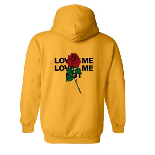 Loves Me Loves Me Not Rose Hoodie Back