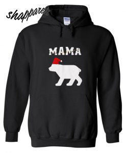 Mama Bear With Santa Hat Hoodie