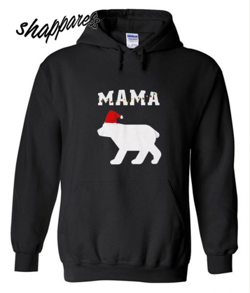 Mama Bear With Santa Hat Hoodie