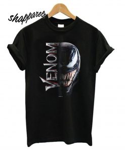 Marvel Venom Split Down The Middle Grin T shirt