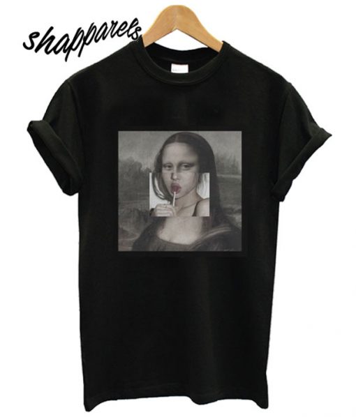 Mona Lisa Lollipop Lips T shirt