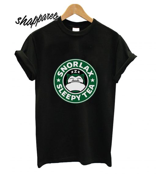 Parody Pokemon Snorlax Sleepy Tea T shirt