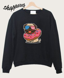Pug Donut USA Sweatshirt