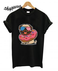 Pug Donut USA T shirt