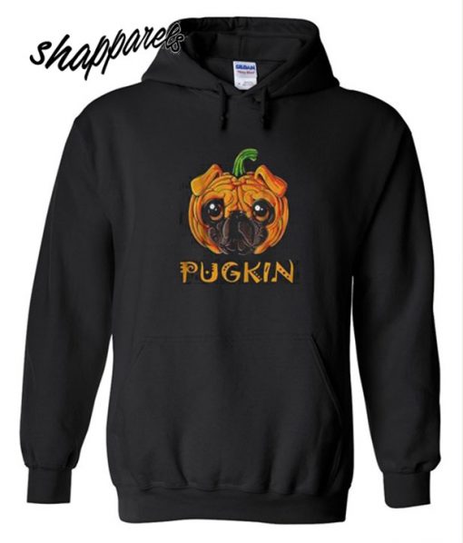 Pugkin Pug Pumpkin Halloween Hoodie