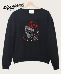 Skull Rhinestone Christmas Sweatshirt