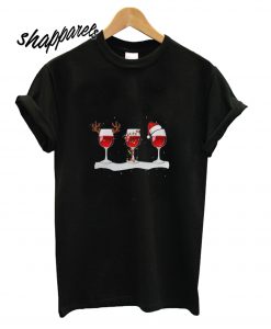 Special Christmas wine T shirt