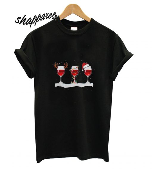 Special Christmas wine T shirt