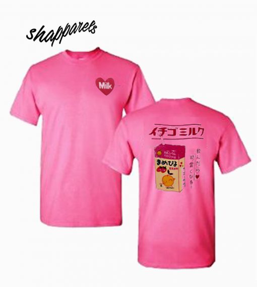 Strawberry Ichigo Milk Carton Box T shirt