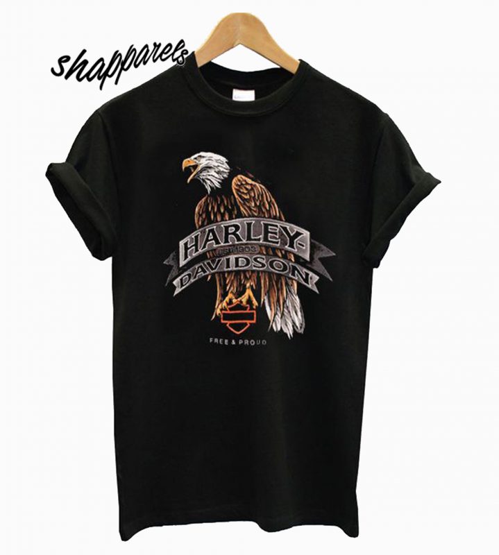 harley davidson eagle logo t shirt