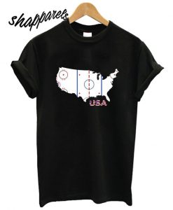 American Ice Hockey Map T shirt