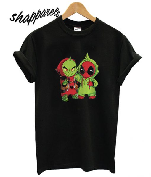 Baby Grinch and Deadpool T shirt