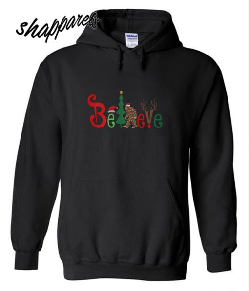 Believe bigfoot Christmas Hoodie