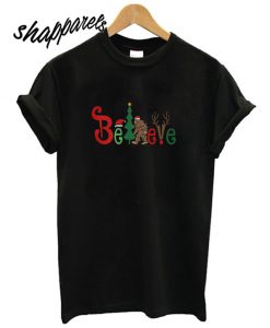 Believe bigfoot Christmas T shirt