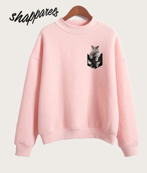 British Shorthair cat pocket Sweatshirt