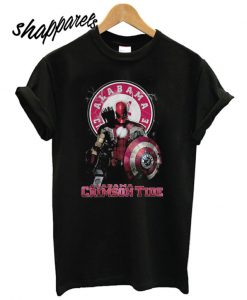 Captain Deadpool Spiderman Alabama Crimson Tide T shirt