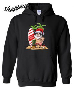 Christmas in July Santa Hawaiian Surfing Hoodie