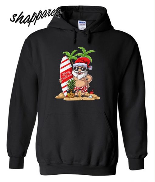 Christmas in July Santa Hawaiian Surfing Hoodie