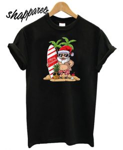 Christmas in July Santa Hawaiian Surfing T shirt