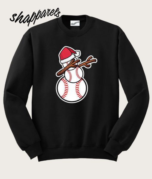 Dabbing Snowman Baseball Sweatshirt