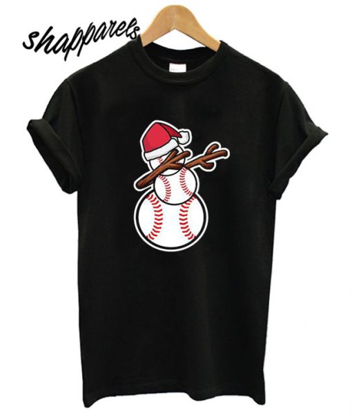 Dabbing Snowman Baseball T shirt