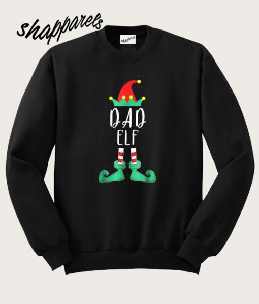 Dad Elf TShirt Funny Matching Christmas Costume Sweatshirt