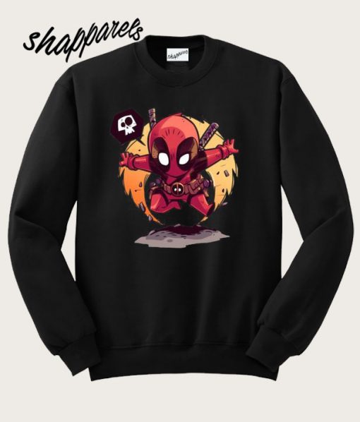 Deadpool Jump Funny Chibi Classic Sweatshirt