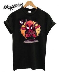 Deadpool Jump Funny Chibi Classic T shirt