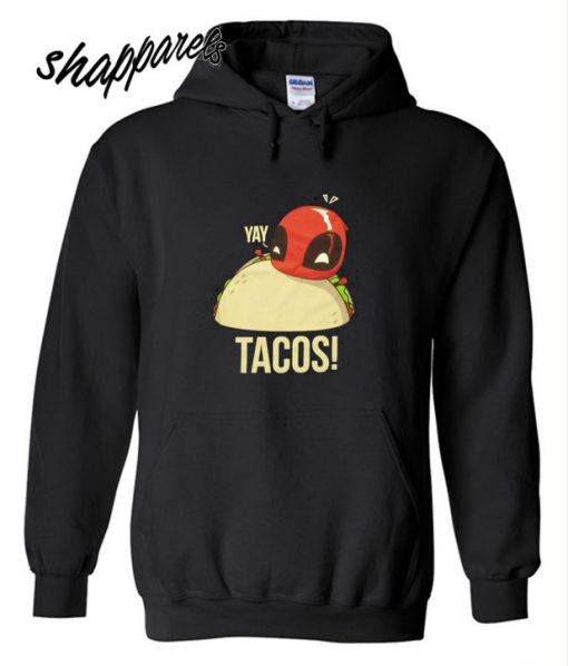 Deadpool Yay Tacos Boyfriend Ladies Hoodie