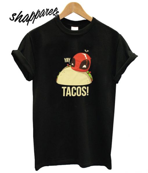 Deadpool Yay Tacos Boyfriend Ladies T shirt
