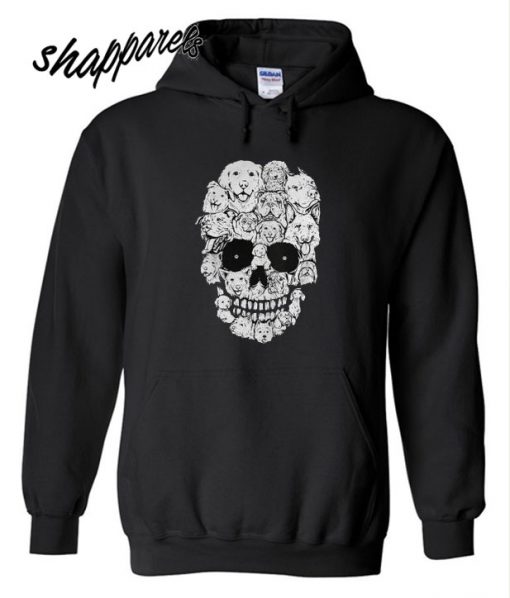 Dogs Stacked Into Skull Hoodie