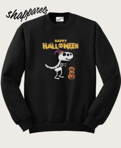 Funny Happy Halloween T-rex Sweatshirt