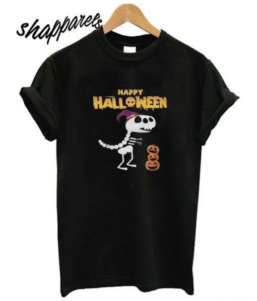 Funny Happy Halloween T-rex T shirt